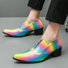 High-end Men's Wedding Wedding Shoes High Heels Luxury Dress Shoes Men's Party Shoes Trendy Colorful Pointed Shoes Free Delivery