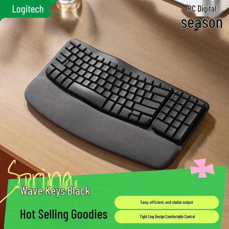 Logitech Эргономичная беспроводная клавиатура Wave Keys