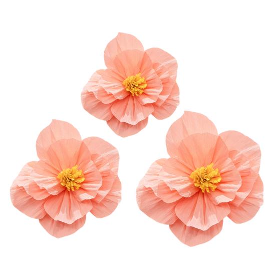 3 шт. Искусственный Цветок Трехмерный Дизайн Атмосфера Праздника Теплые Радостные Цвета Декоративные Бумажные Цветы Домашняя Вечеринка Офис Подарок Фон