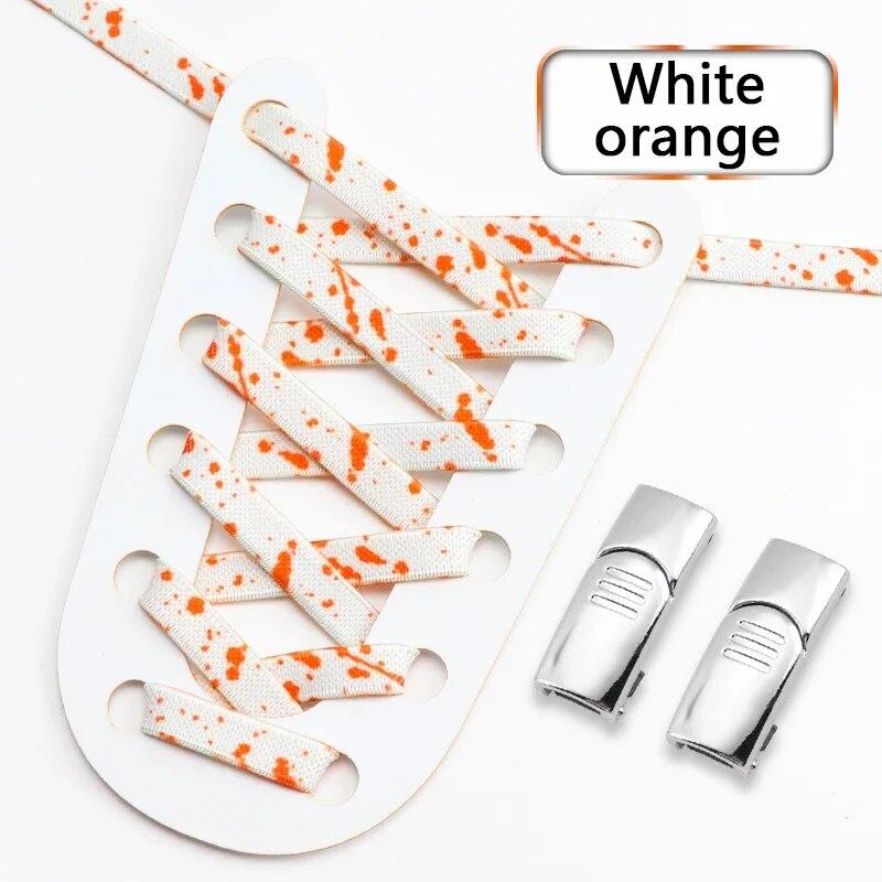 Кроссовки на плоской эластичной шнуровке, шнурки с магнитной пряжкой и застежкой без завязок, шнурки с принтом чернил для детей и взрослых, шнурки без завязок