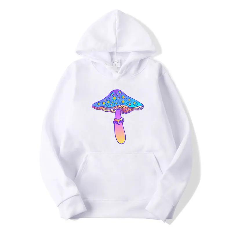 Magic Mushrooms Print Hoodies Men Women Fashion Loose Sweatshirt Casual Hooded Top Male Hip Hop Streetwear