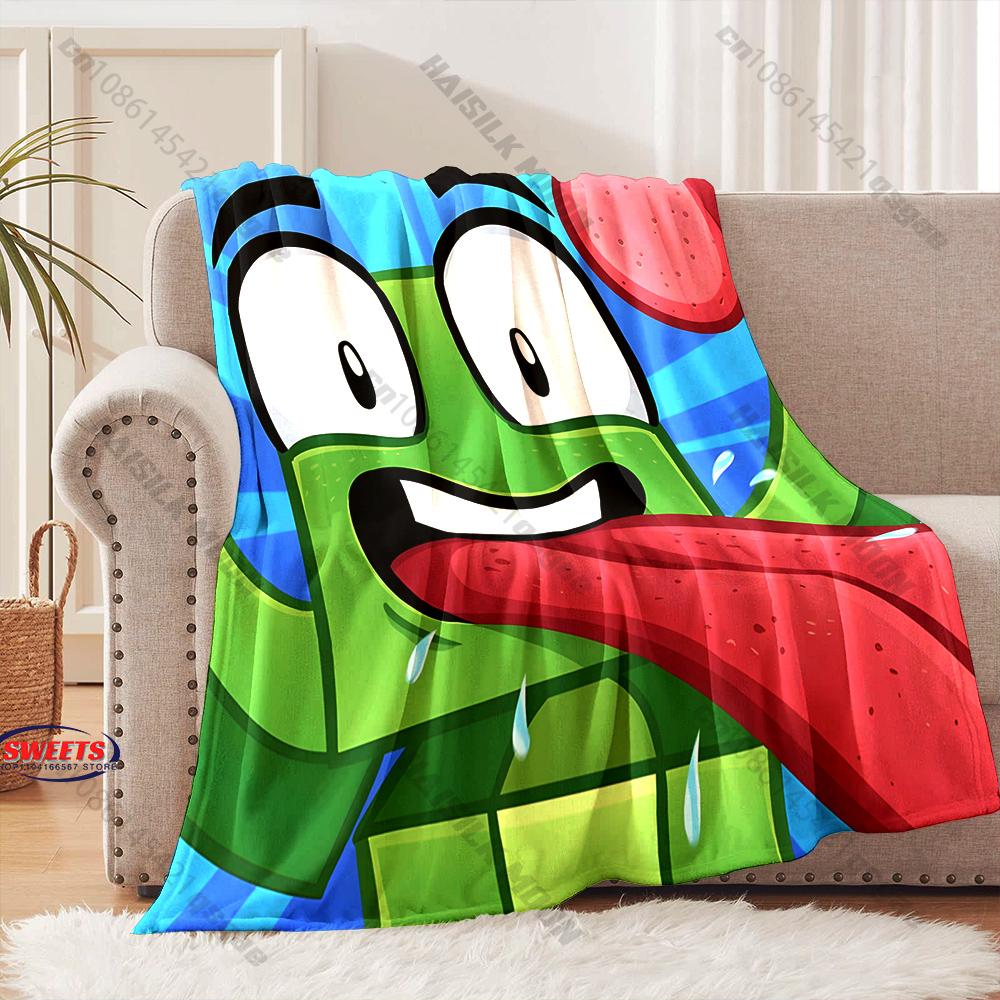 6 Sizes Funny S-Sunny and Mel0n Theme Printed Blanket for Son Daughter Husband,Room Sofa Chair Nap Blanket All Seasons Available