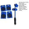 5Pcs/Set Furniture Mover Tool Set Compact Furniture Movers with Wheels Heavy Duty Appliance Rollers Furniture Slider Kit