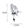 Car Praying Hands With Rosary Sticker Decals Religious Christian Vinyl Decal Waterproof Decal Auto Decoration