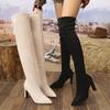Sexy Pointed Toe Slim Over The Knee Boots Women Autumn Winter Super High Heels Long Boots Woman Fashion Thigh High Botas Mujer