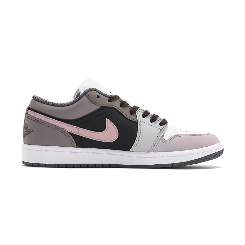 Jordan Air Jordan 1 Устойчивые к истиранию Устойчивые к истиранию Низкие винтажные баскетбольные кроссовки Унисекс Черный Коричневый Розовый 553558-152(Команда578-)