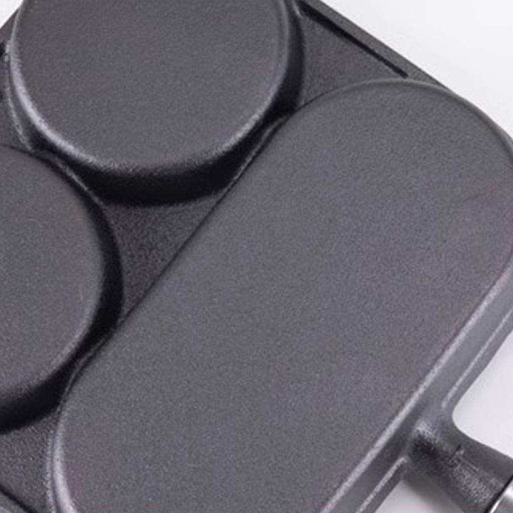 Nonstick Grill Pan 3 Square Section Versatile Breakfast Skillet Divided Egg Frying Pan For Stove