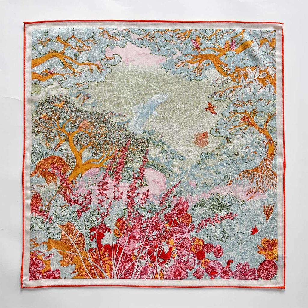 18% Silk 82% Wool Scarf Women Pashmina Double Sided Foulard Female Bandana Twill Scarves Hijab Shawl Wraps Square Headkerchief