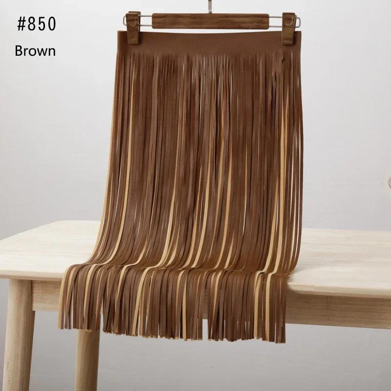 Meetee 55/70 см Очень Длинная Кожаная Бахрома Кисточками Декор для Платья Куртки Кружевная Отделка Кайма Бахрома DIY Швейные Аксессуары для Одежды