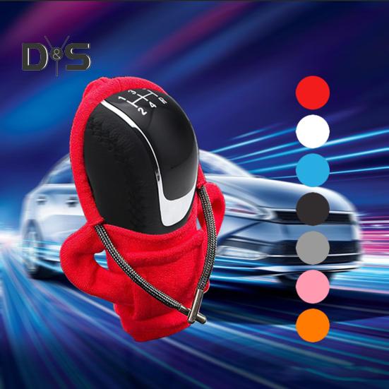 Car Shift Gear Cover Fashion Sweater Hoodie Auto Shift Knob Cover Soft & Comfortable Automotive Gear Shift Knob Protector Car Interior Accessories