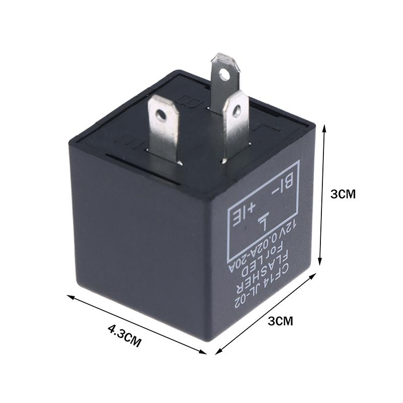 Cf13Kt Cf13 Cf14 Universal 3 Pins 12V 0.02A-20A Adjustable Led Turn Light Flasher Flash Relay Motorcycle Switch