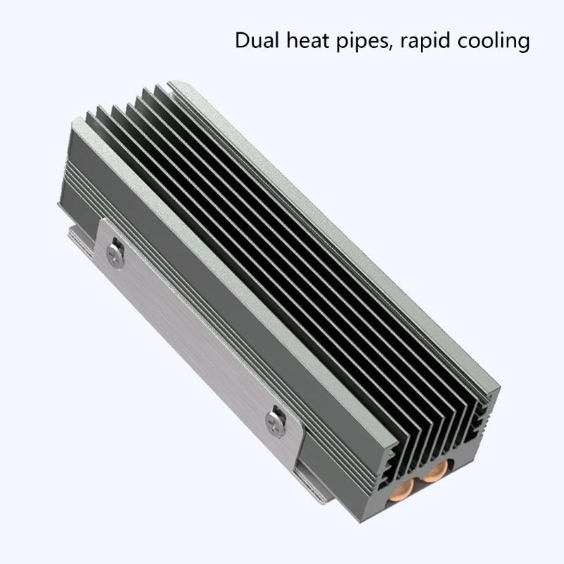 High Efficiency Cooling Solution For M.2 12 2280 SSDs Featuring Aluminum Construction And Silents Operation