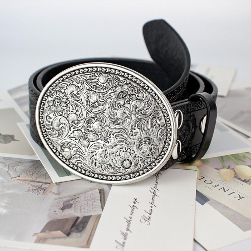 Западный ковбойский ремень из искусственной ПУ кожи, винтажный пояс для талии, модный ремень с пряжкой, мужской, женский