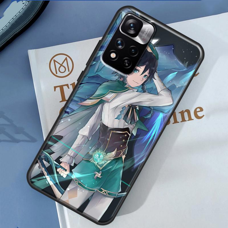 Чехол Genshin Impact Венти для Xiaomi Redmi Note 13 12 11 9 10 14 Pro 9S 10S 11S 12S Redmi 14C 10C 12C 13C