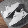 Summer Low-Cut Lightweight Breathable Men's Shoes with Hollow Mesh Leisure Fashion Sports White Board Shoes