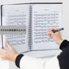 Samcos Musical Score A4 20 40 Can Write Without Taking Out Musical Ring File File, Size, Pockets, Pages, Score, (Black 1)