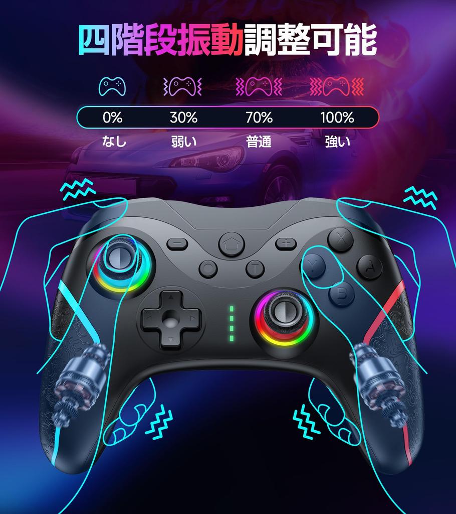 Контроллер переключателя Функция непрерывного огня TURBO Функция макросъемки Кнопка «Назад» в комплекте 9-цветная подсветка RGB Беспроводное соединение Bluetooth Переключатель