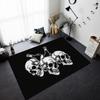 Black White Skull Style Carpet for Living Room Home Decoration Bedroom Bedside Fluffy Soft Rug Lounge Coffee Tables Non-slip Mat