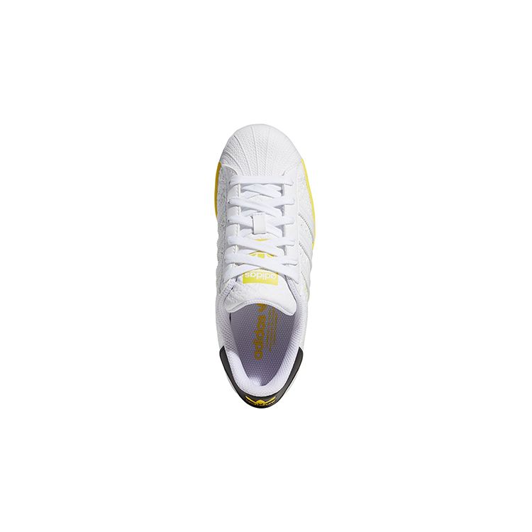 adidas Детские кроссовки Superstar J 3 Stripe Life White Cloud-White Beam-Yellow FZ6255