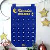 Ramadan Mubarak Countdown Calendar Felt Hanging Wall Decor Islamic Eid Home Decoration Ramadan Kareem Party Supplies