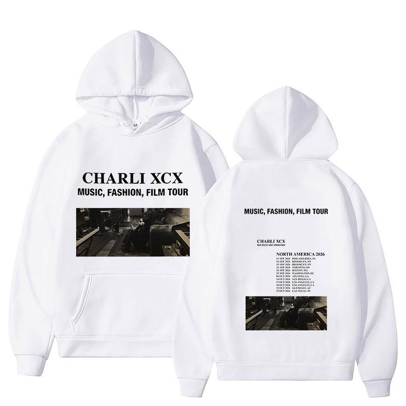 Charli XCX Музыка Мода Фильм Тур Худи Харадзюку Графическая Одежда Мода Уличная Мода Толстовки Унисекс С Длинным Рукавом Пуловер