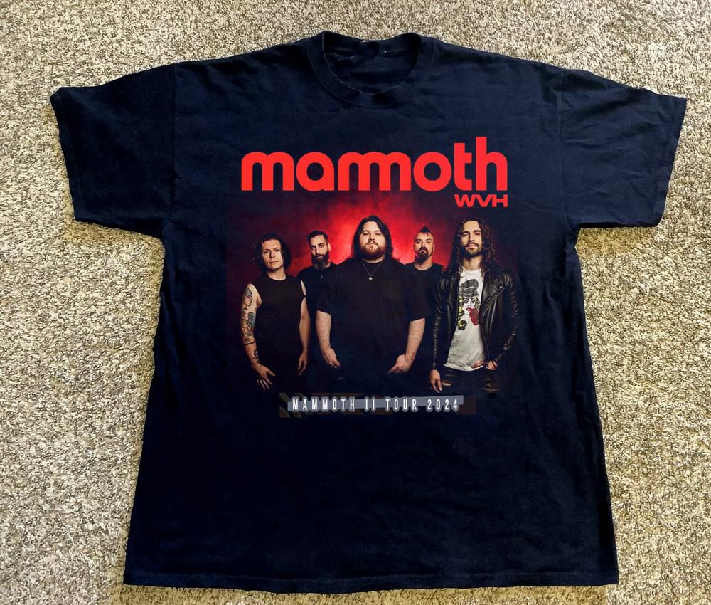 НОВЫЙ MAMMOTH WVH Band ТУР 2024 Подарок для фаната Черная футболка всех размеров AG2275 Унисекс