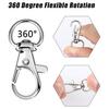 100Pcs/Set Key Chains Metal Lobster Claw Clasp with Key Rings Dog Collars Backpacks DIY Keychain