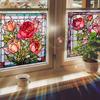 Xc7020 Colorful Rose Brick Electrostatic Sticker Double-Sided Visual Colorful Glass Decorative Sticker No Glue