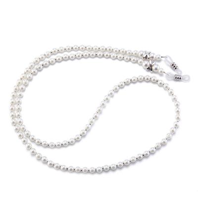 Жемчужный держатель для солнцезащитных очков, цепочка для очков для чтения, очки, шейный шнур, металлический ремешок