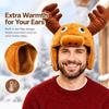 Plush Deer Hat Deer Shape Christmas Hat New Plush Head Cover  Family Photo Prop