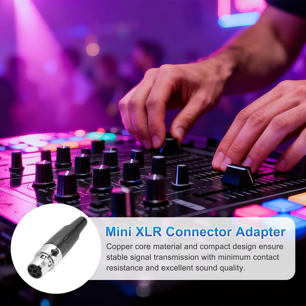 Uxcell 4 шт. 5-контактный мини-разъем XLR (гнездо TA4F) Адаптер Штекер Запасной Терминал для кабеля для микрофонов, аудиоусилителей, микшеров, записи
