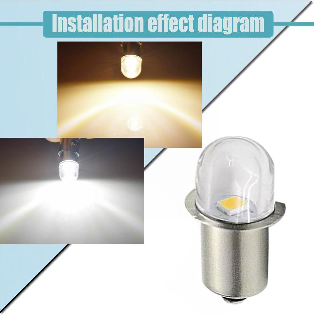 Светодиодные лампы P13.5S Белые для фонарика Maglite Белая замена 3000K Рабочие 6000K Лампы Белый светильник DC6V-12V Теплый до H0N2