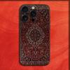 Арабский Персидский Ковер Цветочная Живопись Чехол для Телефона Для iPhone 16,15,14,13,12,11,Pro,XS,Max,XR,Plus,E,Mini Черный Ударопрочный Чехол