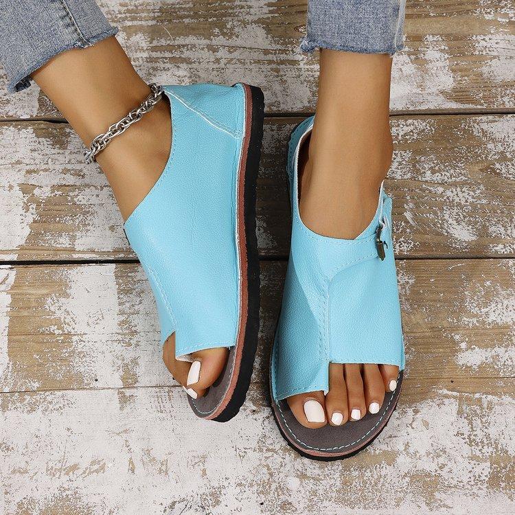 Женские сандалии 2025 года, новые плоские ретро-сандалии с открытым носком, дизайнерские брендовые повседневные пляжные женские сандалии, большие размеры 35-43