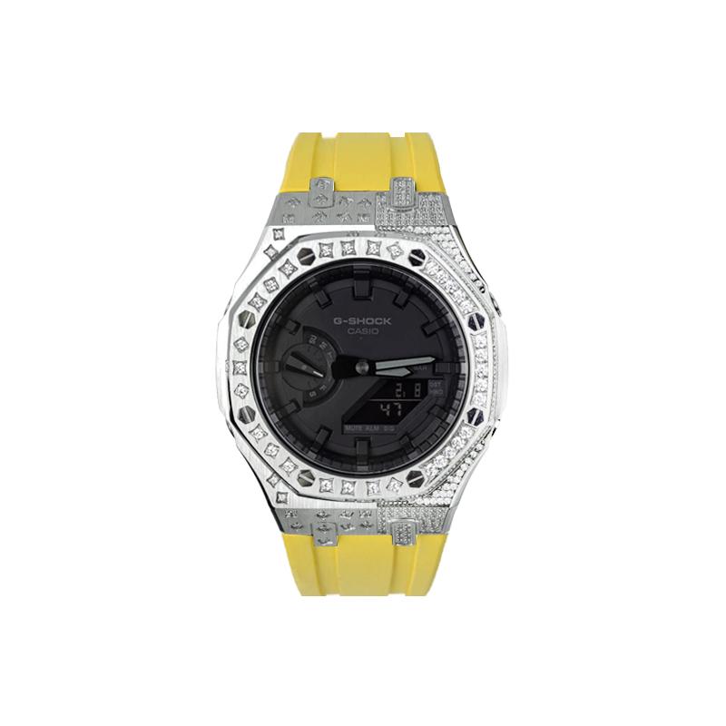 CASIO Unisex Liquid Crystal/Analog Dual Display Series 44mm Black Watch GA-2100-1A1--