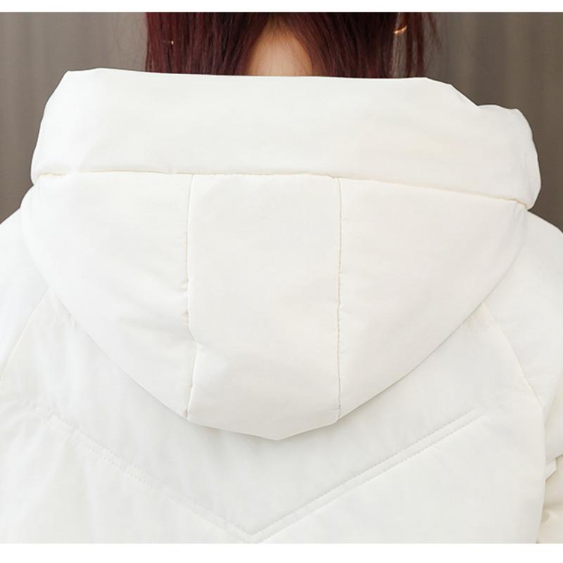 Женская куртка 3XL, зимнее утолщенное хлопковое пальто средней длины, свободная хлопковая куртка большого размера с капюшоном, модное хлопковое пальто в западном стиле