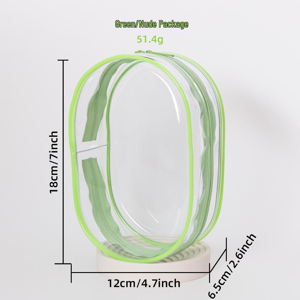 High-Transparency Thickened PVC Cotton Doll Storage Bag - Dustproof, Cute, Hanging, Transparent Q Round Design