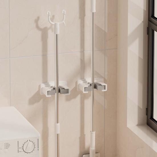 1/2/3 шт. держатель для швабры для ванной комнаты настенное крепление прочная несущая простая установка вешалка для метлы