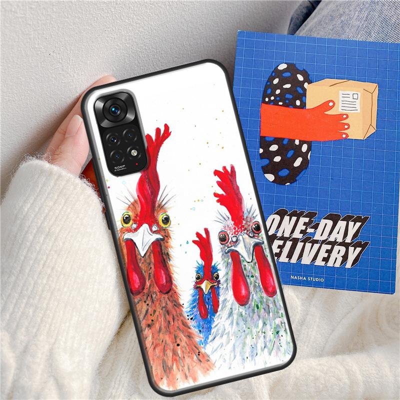Chicken Hen Rooster over For Redmi 9 10 10A 9C 10C 12C Case For Redmi Note 8 9 10 11 12 Pro Plus 10S 11S 12S