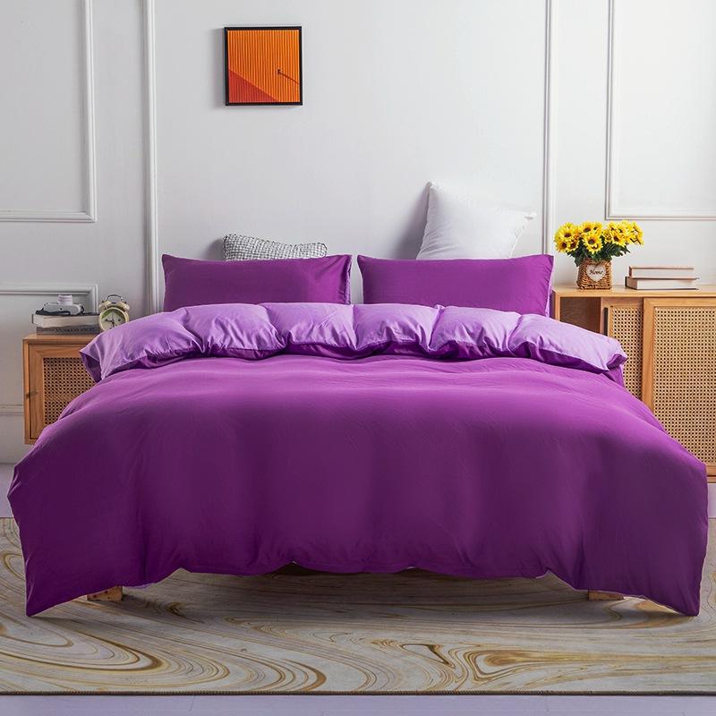 Comforter Set - 3 Pieces Duvet Cover Set Comfy Simple Style Soft Breathable Textured Durable Feel Bedding for All Seasons No Bed Sheet