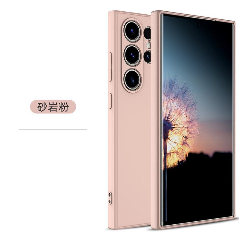 Подходит для чехла мобильного телефона Samsung S25Ultra ультратонкий матовый ощущение кожи жидкий ТПУ мягкий Note20 всесторонний S24plus