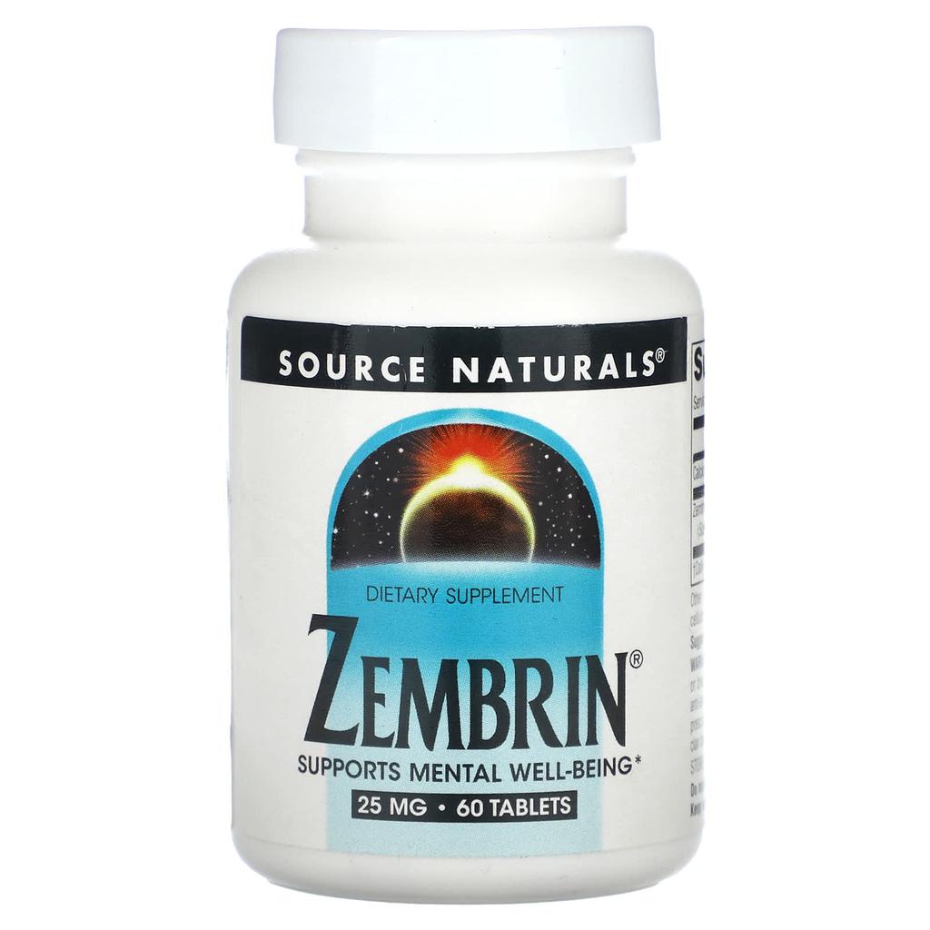 Source Naturals Zembrin, 25 Mg, 60 Tablets