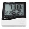 HTC-1 Household Electronic Thermohygrometer Weather Station With Clock LCD Electronic Digital Temperature Humidity Meter