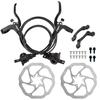 2 Pcs Hydraulic Bike Disc Brake Kit 160mm Disc Brake Rotor Aluminum Front and Rear Caliper Disc