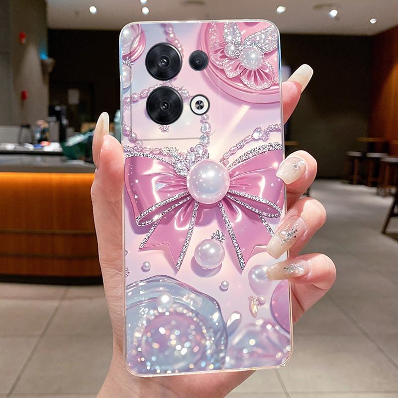 Phone Case For OPPO Reno8 Pro Plus 5G 8 Pro+ Flower Butterfly Cases oppo Reno 8 Pro 5G Transparent Soft Silicone TPU Back Cover