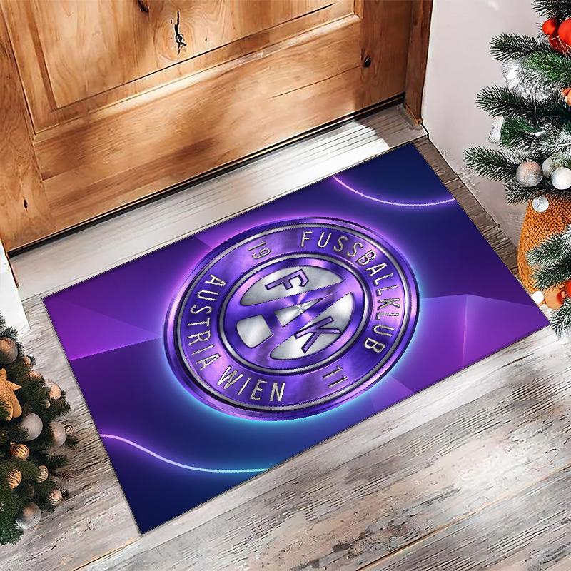 Austria Wien FC Soccer Football Pattern Soft Area Rug Non Slip Indoor Floor Carpet Sports Decor Mat for Bedroom