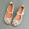 Women's Shoes Summer New Sandals Women's Retro Hollow Breathable Cowhide Hole Shoes Soft-soled Mother Shoes