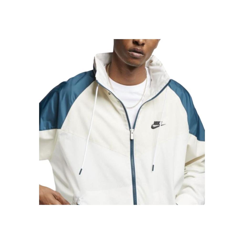 Nike Спортивная одежда Windrunner Color-Block, куртка с капюшоном и длинными рукавами, мужская верхняя одежда, зеленый, белый, CN8771-133