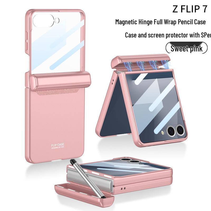 Магнитный чехол Samsung Z Flip7 с держателем для стилуса и защитным корпусом для Flip6