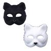 Saki & Masa Masquerade Halloween Animal Masks, Male and Female Half Face Props, Cat, Set of 2, 6 Types